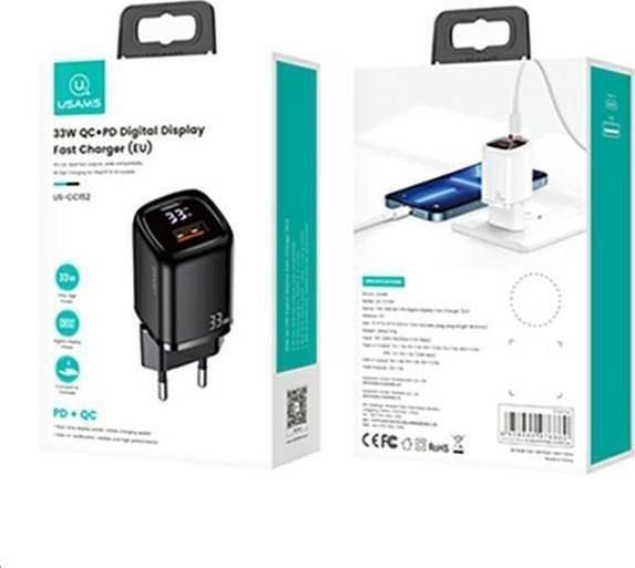 Usams T46-lader 1x USB-A 1x USB-C 4 A (6958444976853)