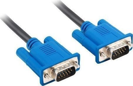 Lanberg CA-VGAC-10CU-0030-BK, 3 m, VGA (D-Sub), VGA (D-Sub), Hanstik, Hanstik, Sort, Blå