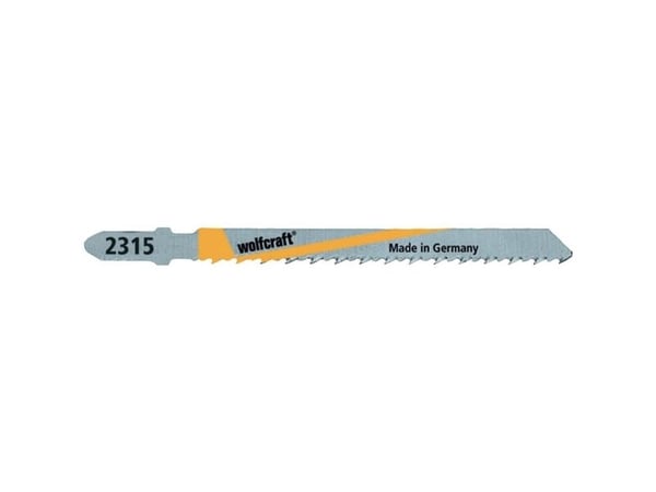 wolfcraft GmbH 2365000, Stikksagblad, Sponplate, Løvtre, Kjøkkenbenk, Plast, Høy-Hastighets Stål (HHS), 7,5 cm, 2,5 mm, 3 cm