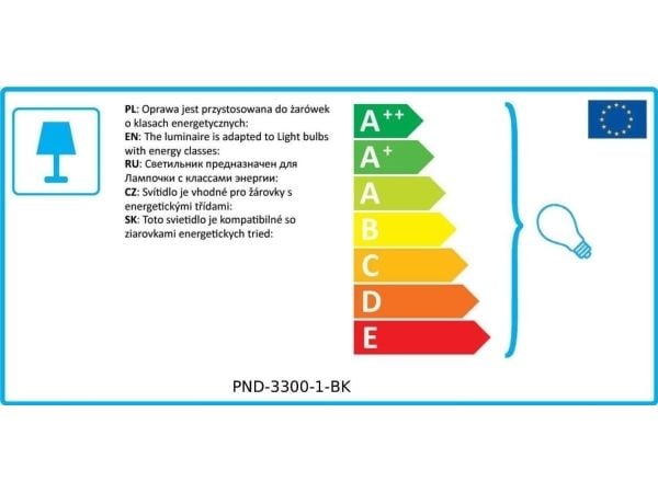 Hengelampe Italux Loft CARIMI PND-3300-1-BK i metall med glasskjerm, kule grafitt/hvit