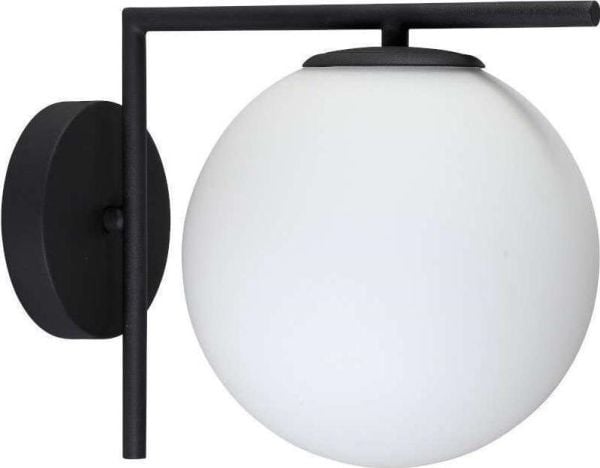 Mdeco vegglampe glass vegglampe CONDI MBM-7475/1 BL MDECO loftarmatur kule vegglampe svart hvit