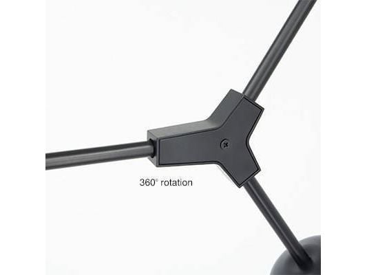 Mdeco hengende lampe Modernistisk taklampe ELM1962/2 BLACK-TR MDECO glassarmatur justerbar kjemi svart transparent