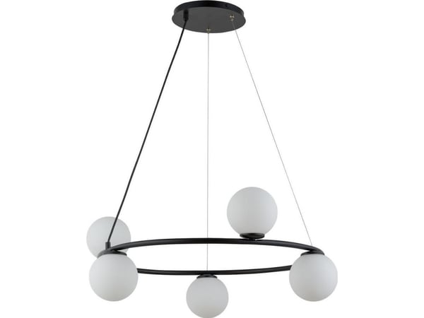 Hengelampe Sigma moderne taklampe GAMA KOLO i glasskuler svart
