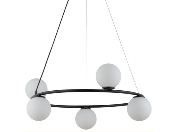 Hengelampe Sigma moderne taklampe GAMA KOLO i glasskuler svart