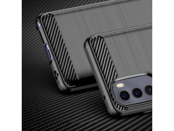 Hurtel Carbon Case fleksibelt deksel til Motorola Moto G Stylus 2022 svart