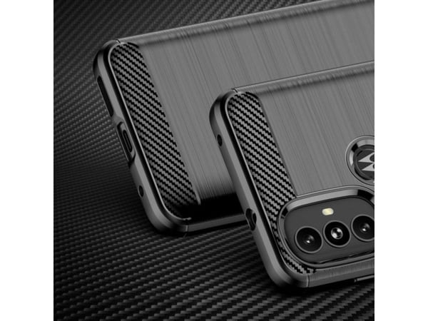 Hurtel Carbon Case fleksibelt deksel til Motorola Moto G Power 2022 - svart