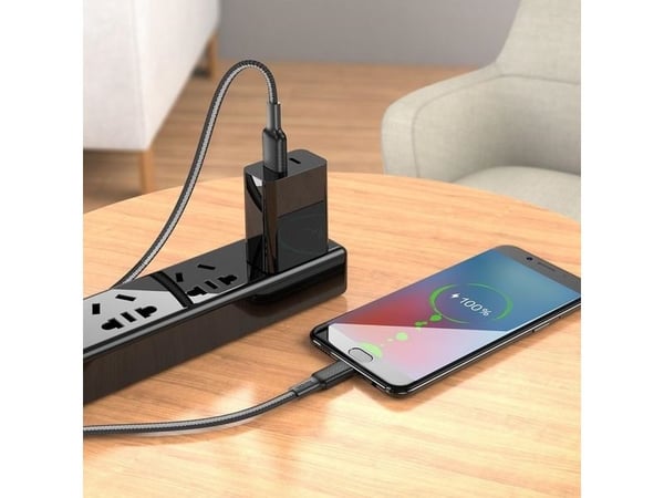 USB-kabel Partner Tele.com USB-A til microUSB, svart