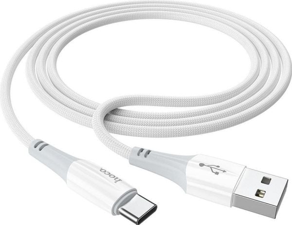 USB-kabel Partner Tele.com USB-A till USB-C vit