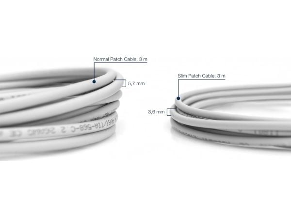 DIGITUS Slim - Patch-kabel - RJ-45 (hane) till RJ-45 (hane) - 2 m - U/FTP - CAT 6 - halogenfri, formpressad, hakfri - grå