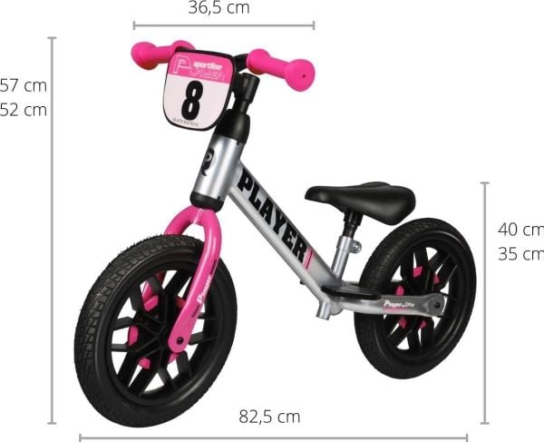 Milly Mally 4100 Qplay balanser sykkel 4100 Qplay rosa
