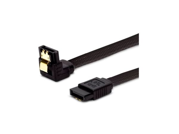 SAVIO GAK-04 - SATA-kabel - Serial ATA 150/300/600 - SATA (hann) låst til SATA (hann) vinklet - 30 cm - svart