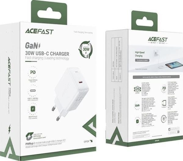 Acefast A21 1x USB-C-lader (6974316281139)