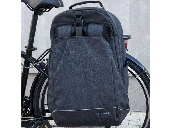 Wozinsky cykelstativväska/cykelryggsäck med ram, 2-i-1, 40 l - svart (WBB33BK)