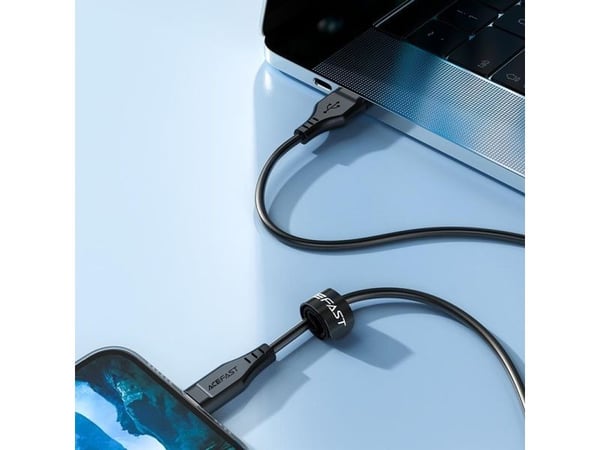 USB-kabel Acefast C3-02 MFi USB-A til Lightning 1,2 m svart (C3-02-A-L svart)