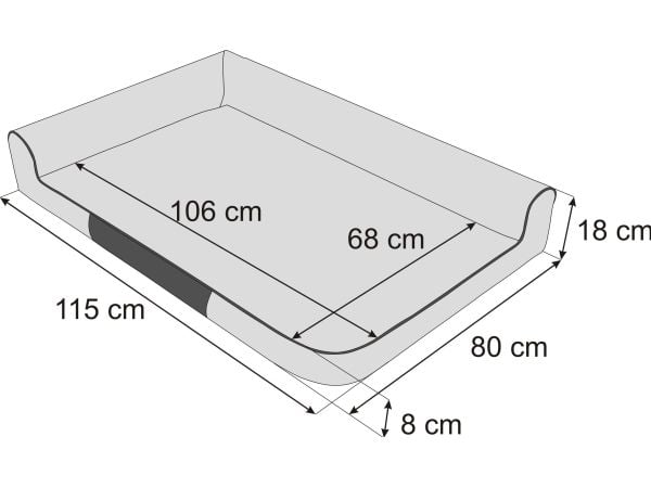 Hobbydog Bed Best Mørk grå ekolen, XXL