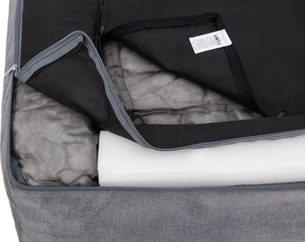 Hobbydog Hundeseng Glamour Ny, grå, fancy, XL