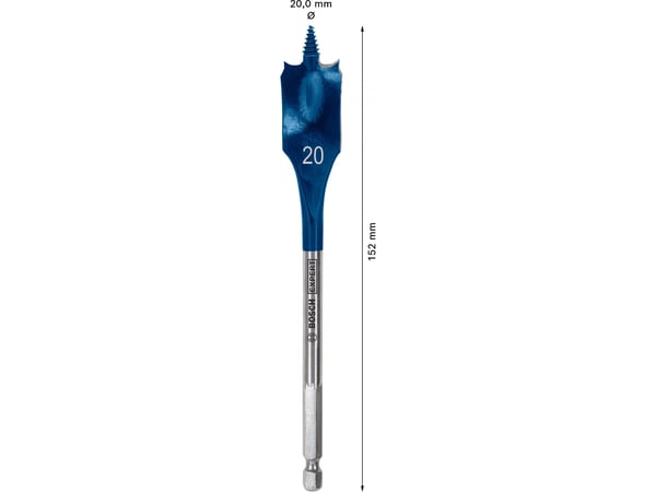 Bosch Expert SelfCut Speed - Bor - for kartong, bløtt tre, sponplater - spadedel - 20 mm - heksagonal - lengde: 152 mm