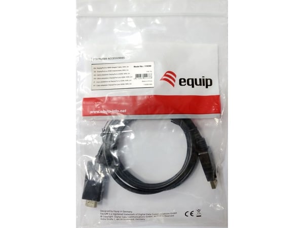 Equip 119392, 5 m, DisplayPort, HDMI, Hankjønn, Hankjønn, Rett