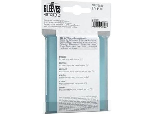 Gamegenic Just Sleeves - Soft Sleeves (67 x 94 mm) 100 stk.