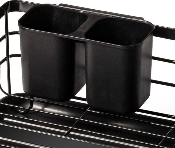 Vilde tørkestativ for servise tallerkener kopper bestikk svart avrenning loftstil