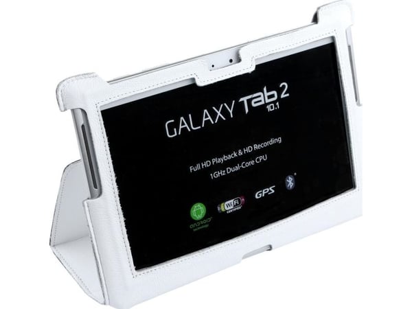 Nettbrett-etui til Samsung Galaxy Tab P5100 hvit