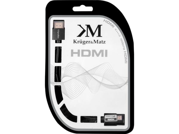 Kruger &amp; Matz MicroHDMI - HDMI-kaapeli 1,8m