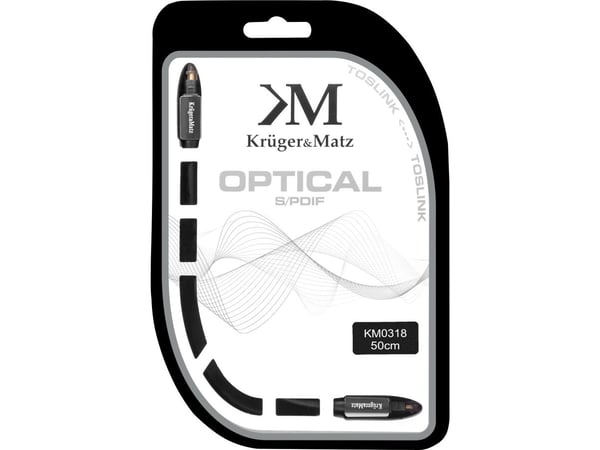 Kruger&Matz Toslink-kabel Toslink 0,5 m svart (KM0318)