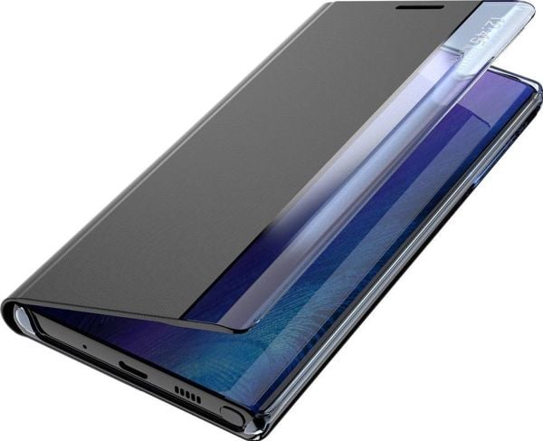 Hurtel New Sleep Case-deksel med klaff og stativfunksjon for Samsung Galaxy S22+ (S22 Plus) blå