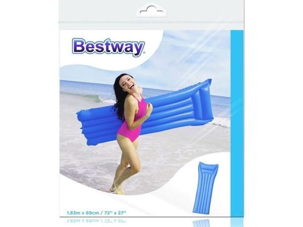 Bestway oppblåsbar madrass i plasma blå 183x69 cm