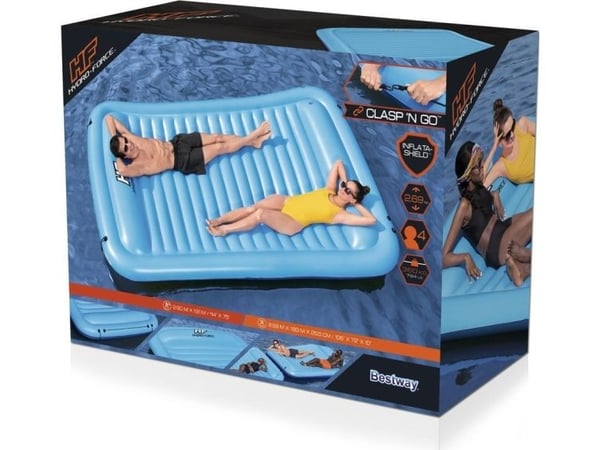 Bestway 43542, Blå, Flytemadrass, Monokromatisk, Mann/kvinne, 360 kg, 4 person(er)