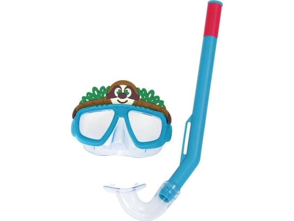 Bestway dykarmask med rör och simmun (djurpropp) blå 24059