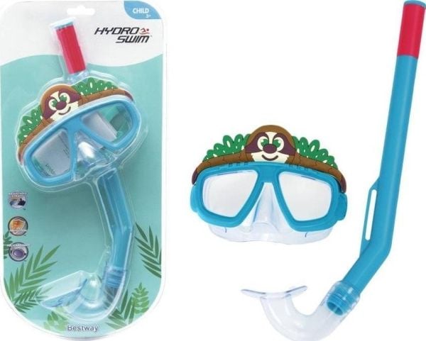 Bestway dykarmask med rör och simmun (djurpropp) blå 24059