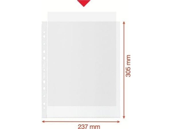 Esselte 627494, 210 x 297 mm (A4), Gjennomsiktig, Polypropylen (PP), Landskap/portrett, Topp, 0,07 mm