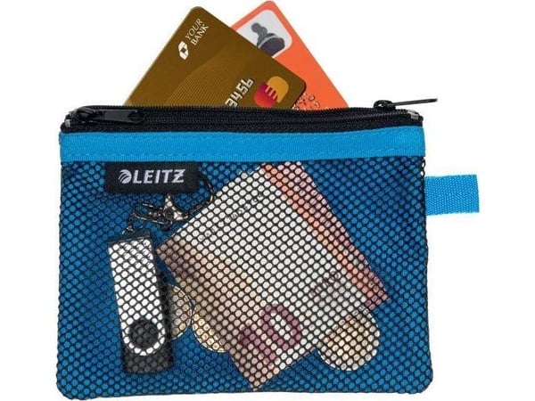 Leitz WOW Travel Small - Pung for personal belongings / ID / credit cards / cable / cash / earphones - nylon - blå