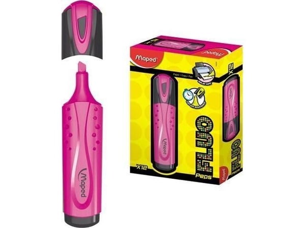 Maped Fluo Peps Classic, 1 stykker, Rosa, Svart, Rosa, Rosa