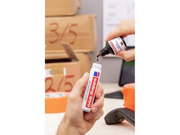 Edding T25, Rød, 30 ml, Edding No.1, 21, 22, 25, 400, 500, 550, 800, 850, 3000, 3300, 1 stykker
