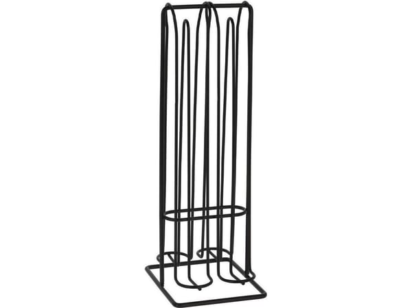 Excellent Houseware Teline 32 kapselille, metalli, musta, seisova järjestäjä 30 cm