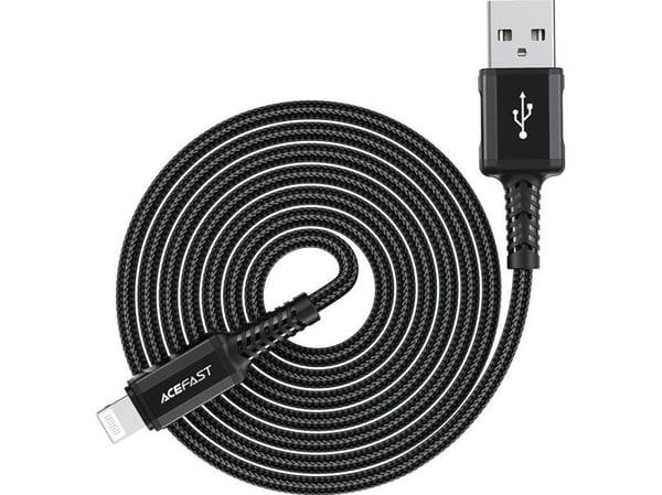 Acefast MFI USB - Lightning kaapeli 1.8m, 2.4A musta (C4-02 A Musta)