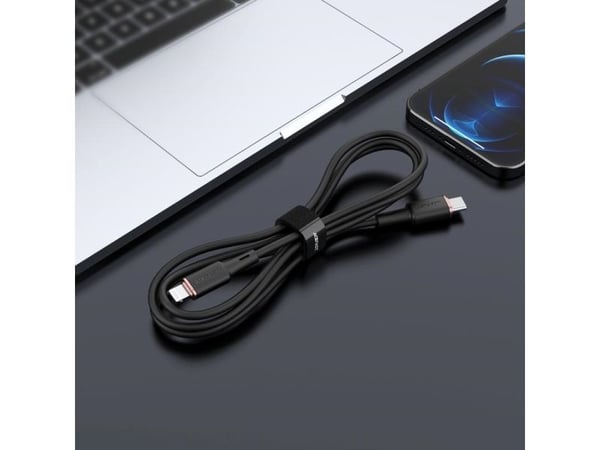 Acefast MFI USB Type C til Lightning-kabel 1,2 m, 30 W, 3 A - svart (C2-01 black)