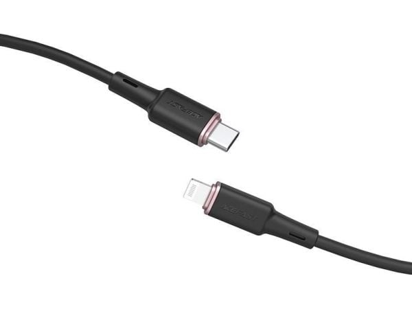 Acefast MFI USB Type C til Lightning-kabel 1,2 m, 30 W, 3 A - svart (C2-01 black)
