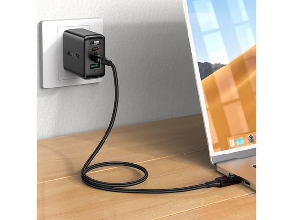 Acefast USB-C til Lightning-kabel 1,2 m svart (6974316281030)