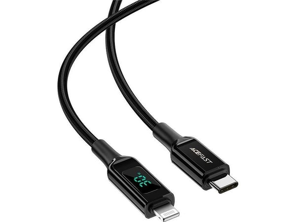 Acefast USB-C til Lightning-kabel 1,2 m svart (6974316281030)