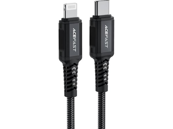 Acefast MFI kaapeli USB Type C - Lightning 1.8m, 30W, 3A musta (C4-01 C Black)