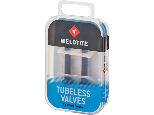 Weldtite ventiler WELDTITE TUBELESS VENTILSETT 2 x 55mm Presta (boks) (NY)