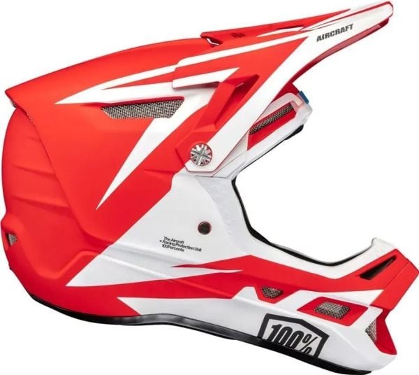 100% hjelm full face 100% AIRCRAFT COMPOSITE Helmet Knox White str. L (59-60 cm)