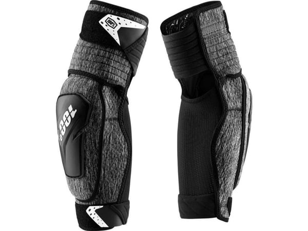 100% albueskånere 100% FORTIS Elbow Guard gråmelerte svart str. S/M