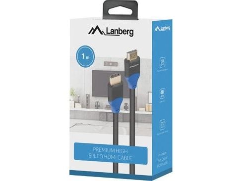 Lanberg HDMI til HDMI 1 m svart (CA-HDMI-15CU-0010-BK)