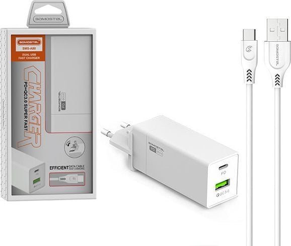 Somostel SMS-A80 1x USB-A 1x USB-C 3 A laturi (30349)