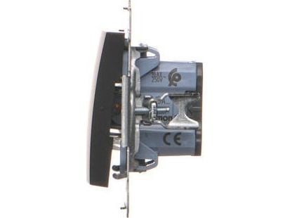 Kontakt-Simon Simon 54 Candlestick switch (module) 16AX 250V black matt screw terminals DW5A.01/49