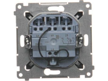 Kontakt-Simon Simon 54 Triple connector with LED illumination (module) 10AX 250V quick connectors black mat DW31L.01/49